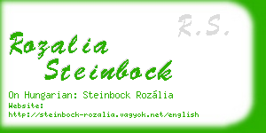 rozalia steinbock business card